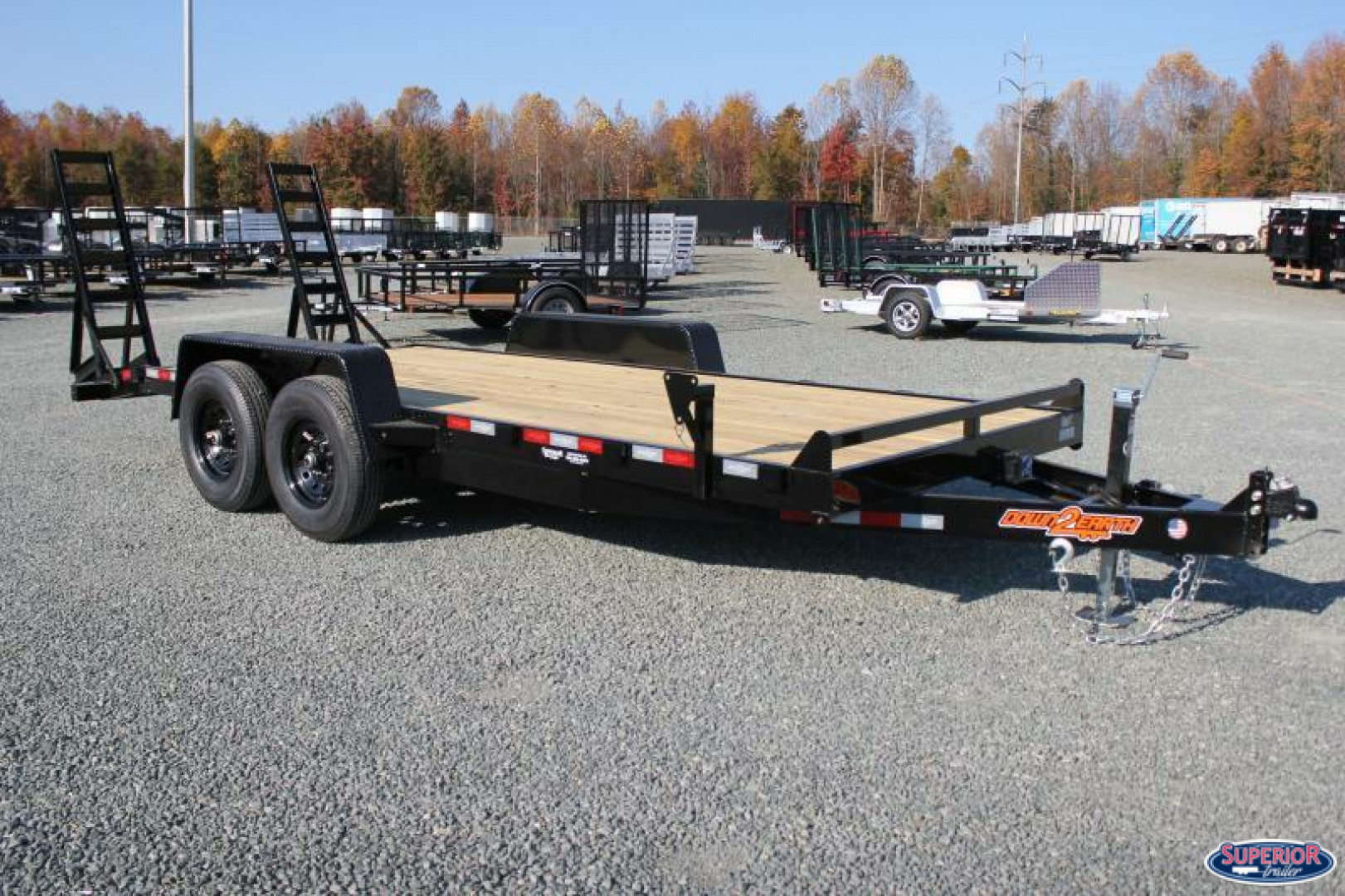 New 2026 Down 2 Earth Trailers 18ft 14K w/ Fold Up Ramps Equipment Trailer