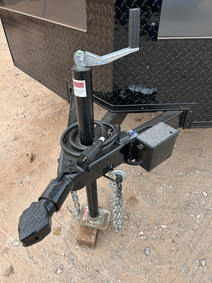 New 2026 Family Trailer 7x16 Tandem Axles Cargo / Enclosed Trailer-Screwless Exterior-Blackout Pkg-Rear Spoiler