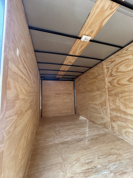 New 2026 Family Trailer 7x16 Tandem Axles Cargo / Enclosed Trailer-Screwless Exterior-Blackout Pkg-Rear Spoiler