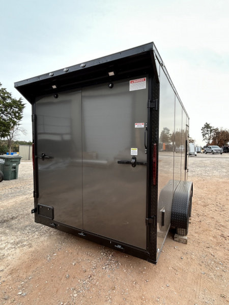 New 2026 Family Trailer 7x16 Tandem Axles Cargo / Enclosed Trailer-Screwless Exterior-Blackout Pkg-Rear Spoiler
