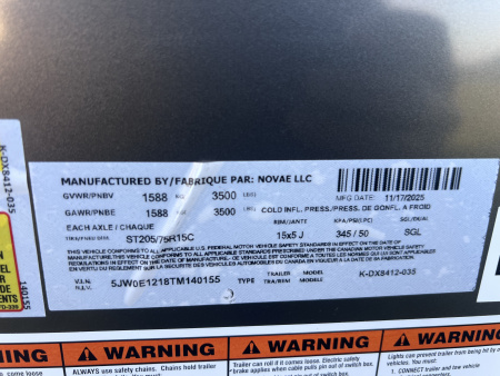 New 2026 Look Trailers 7x12 3.5K RAMP DOOR ST DLX Cargo / Enclosed Trailer