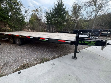 Used USED 2024 Stanley Trailers 102X24 DECK OVER TRAILER HEAVY DUTY 14K GVWR EQUIPMENT TRAILER Deckover Trailer
