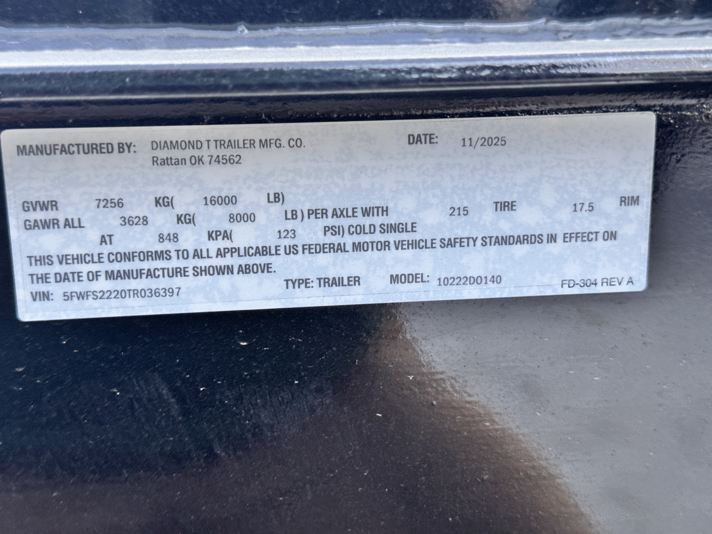 New 2026 Diamond T 8.5-22 Deckover Equipment Hauler 16K GVWR