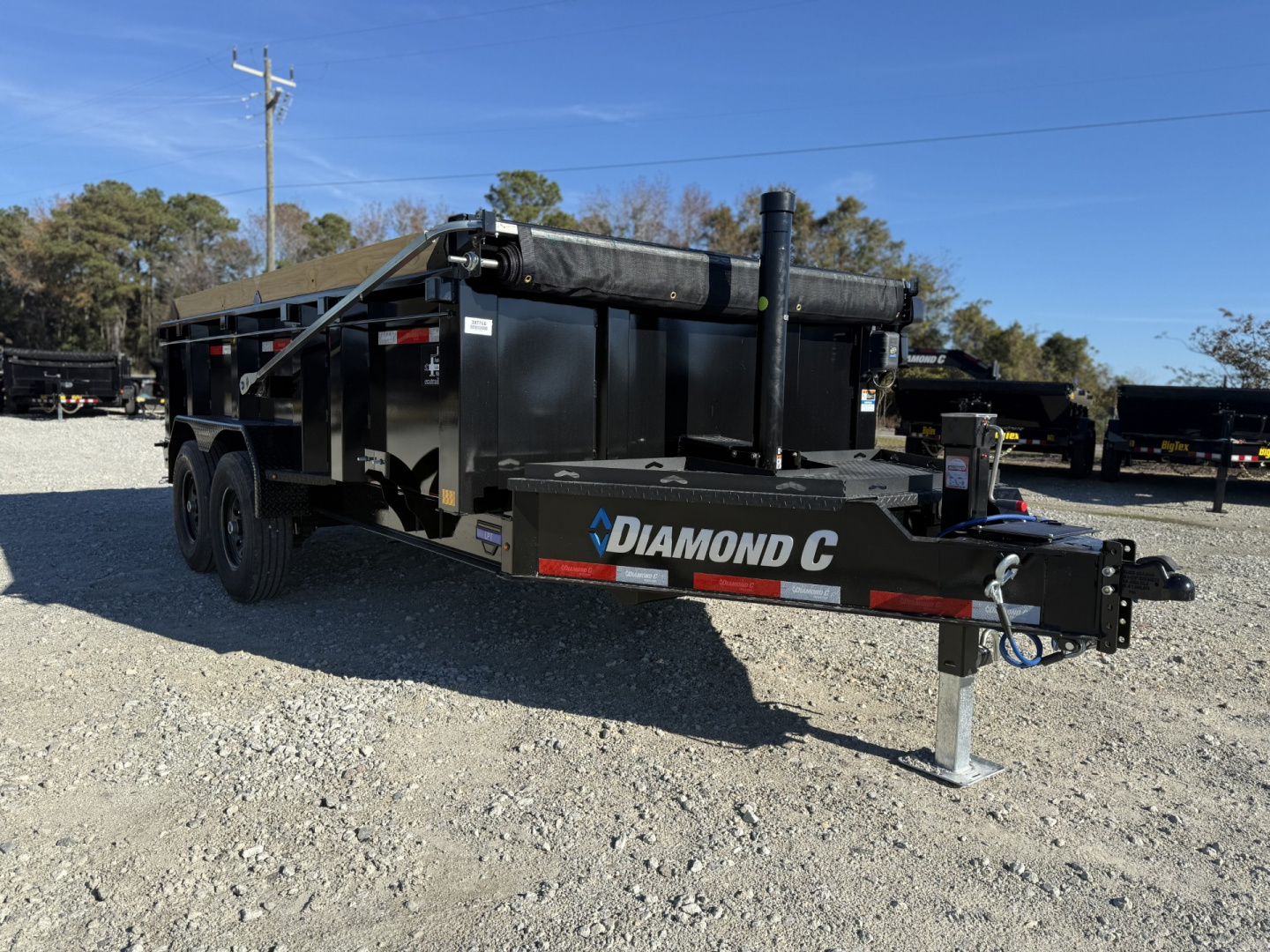 New 2026 Diamond C Trailers LPT207 7x14 32" Walls w/ Electric Tarp