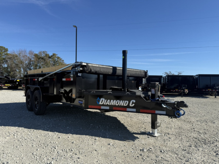 New 2026 Diamond C Trailers LPT207 7x14 24  Walls w/ Electric Tarp