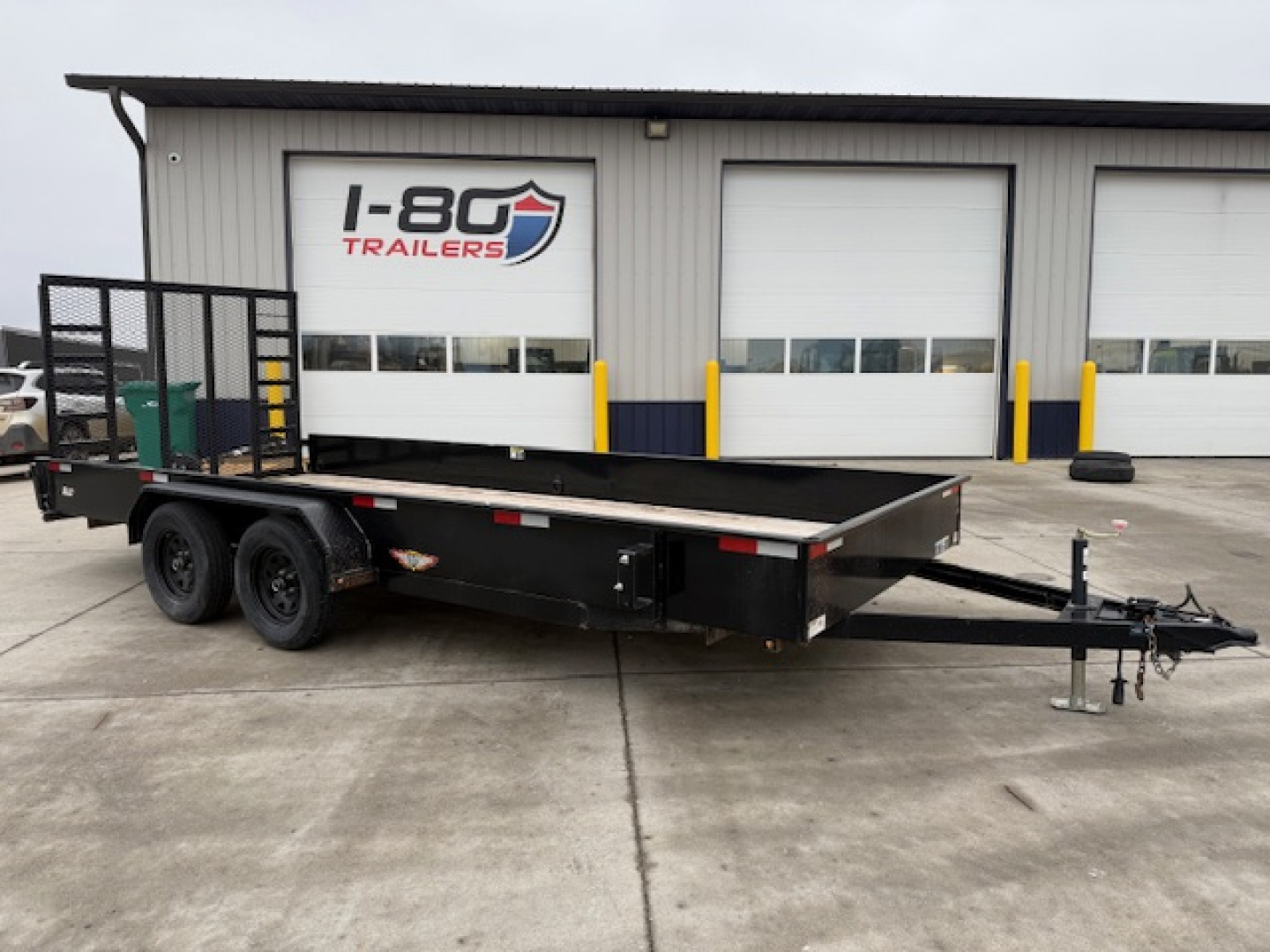 Used 2022 H&H Black 82"x18' 7k Solid Side Utility Trailer