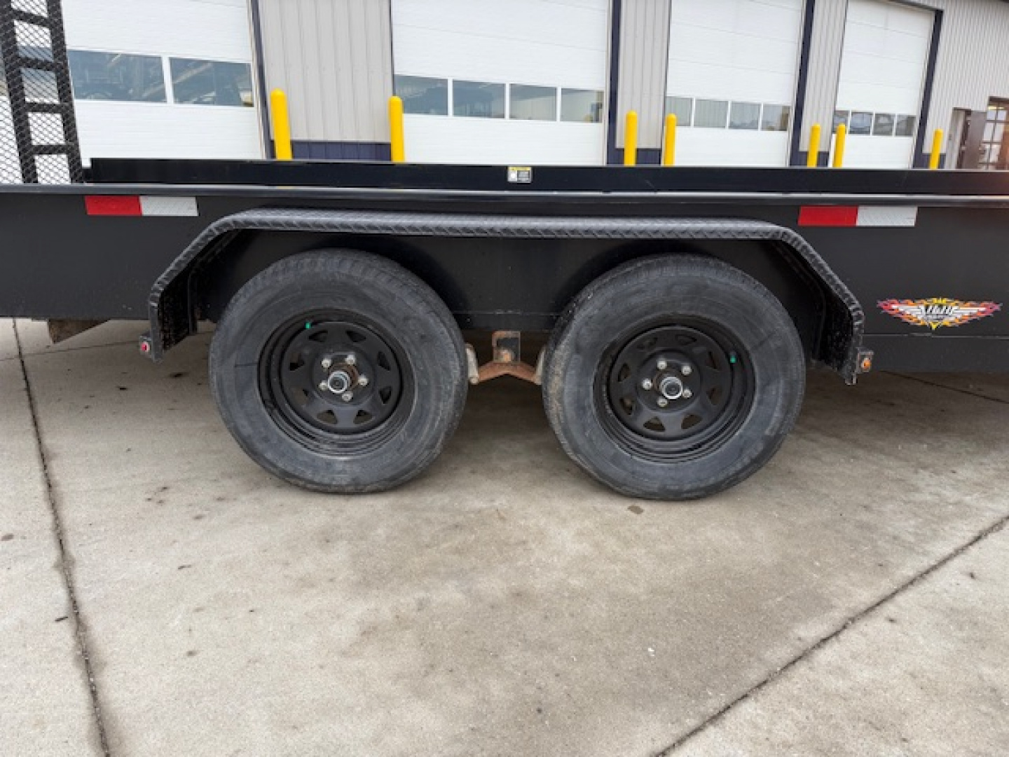 Used 2022 H&H Black 82"x18' 7k Solid Side Utility Trailer