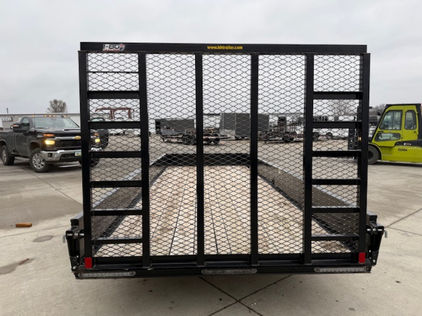 Used 2022 H&H Black 82"x18' 7k Solid Side Utility Trailer