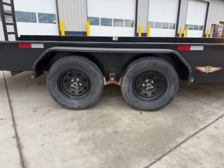 Used 2022 H&H Black 82"x18' 7k Solid Side Utility Trailer