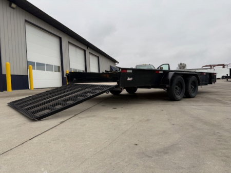 Used 2022 H&H Black 82"x18' 7k Solid Side Utility Trailer