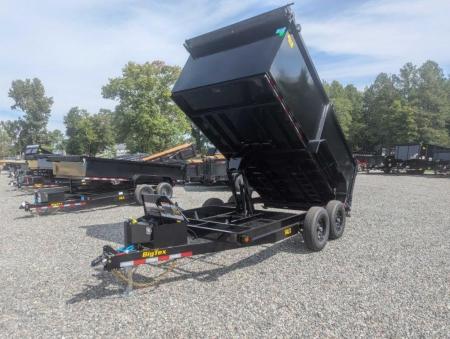 New 2026 Big Tex 7x14 14LX Channel Tandem Axle w/ Slide-In Ramps & 4' Sides 14000 GVWR Dump Trailer