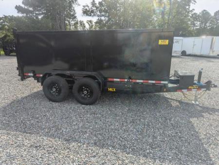 New 2026 Big Tex 7x14 14LX Channel Tandem Axle w/ Slide-In Ramps & 4' Sides 14000 GVWR Dump Trailer