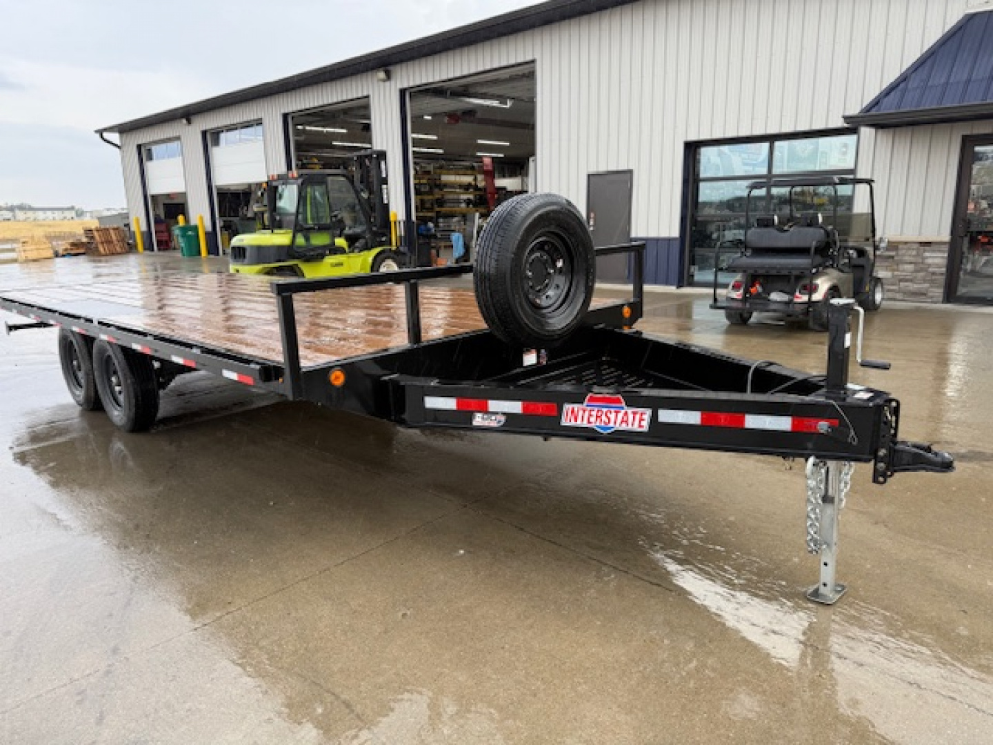 Used 2025 Interstate Black 102"x20' 14k Bumper Pull Deckover Trailer