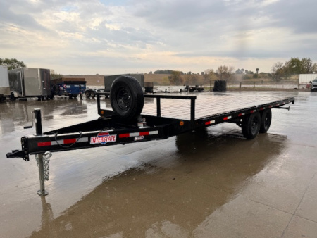 Used 2025 Interstate Black 102"x20' 14k Bumper Pull Deckover Trailer