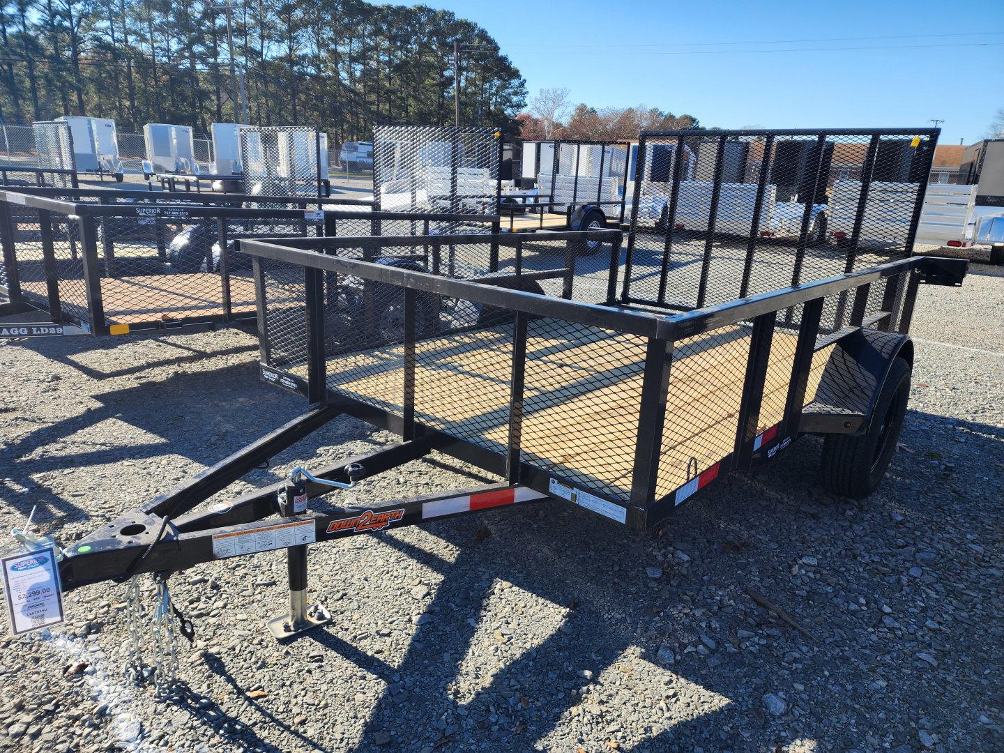 New 2026 Down 2 Earth Trailers 6X10 w/2ft Expanded Metal Sides Utility Trailer