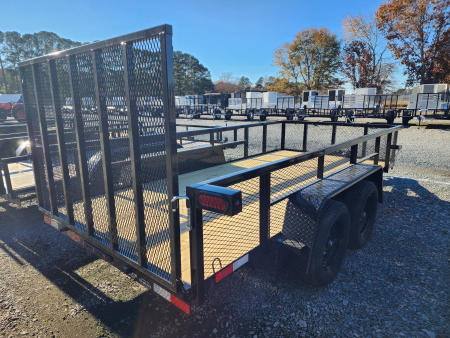 New 2026 Down 2 Earth Trailers 6X14 7K Utility Trailer w/ 2ft Exp Sides & Gate