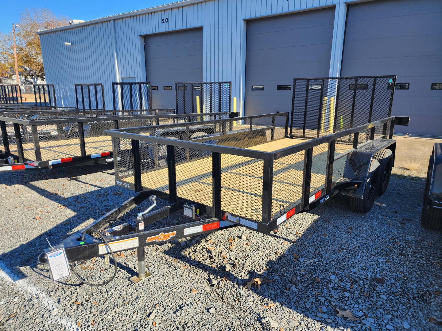 New 2026 Down 2 Earth Trailers 6X14 7K Utility Trailer w/ 2ft Exp Sides & Gate