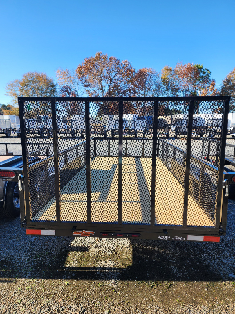 New 2026 Down 2 Earth Trailers 6X14 7K Utility Trailer w/ 2ft Exp Sides & Gate