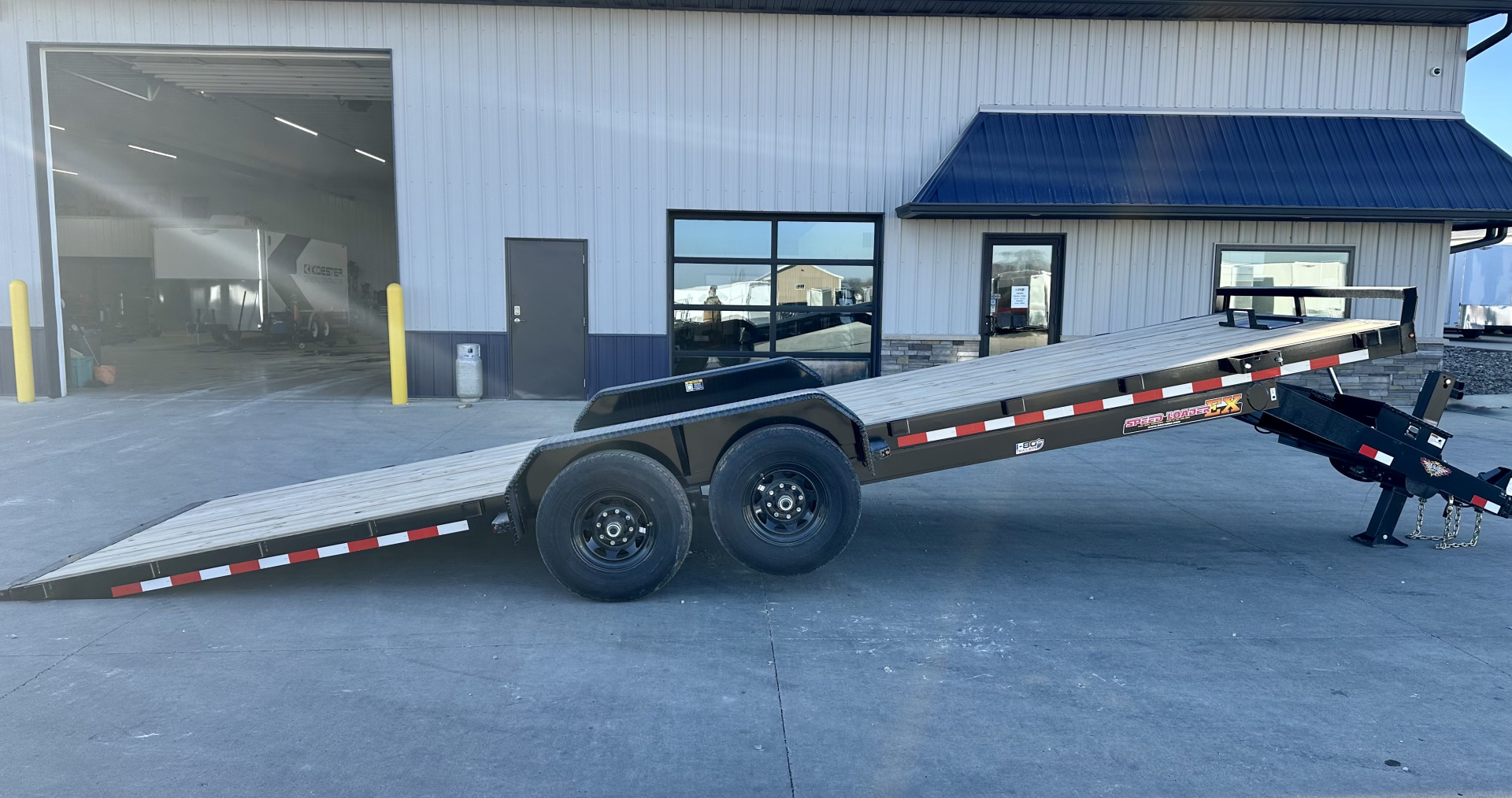 New 2026 H&H Black 82"x24' 14k Electric Tilt Speed Loader Car Hauler Trailer
