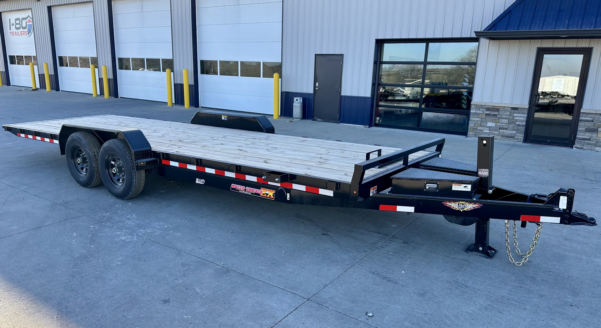 New 2026 H&H Black 82"x24' 14k Electric Tilt Speed Loader Car Hauler Trailer