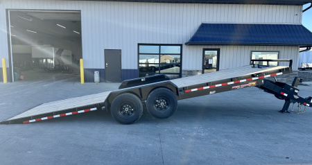 New 2026 H&H Black 82"x24' 14k Electric Tilt Speed Loader Car Hauler Trailer