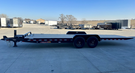 New 2026 H&H Black 82"x24' 14k Electric Tilt Speed Loader Car Hauler Trailer