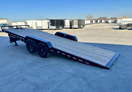 New 2026 H&H Black 82"x24' 14k Electric Tilt Speed Loader Car Hauler Trailer