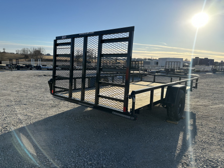 New 2026 H&H Black 82"x14' 5k Rail Side Utility Trailer