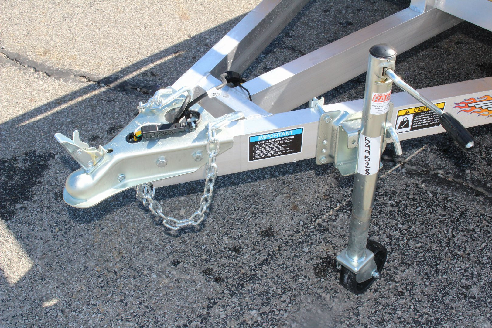 New 2026 H & H 5' x 8' Aluminum Wood Side Utility Trailer - BiFold Ramp - 2990# GVW