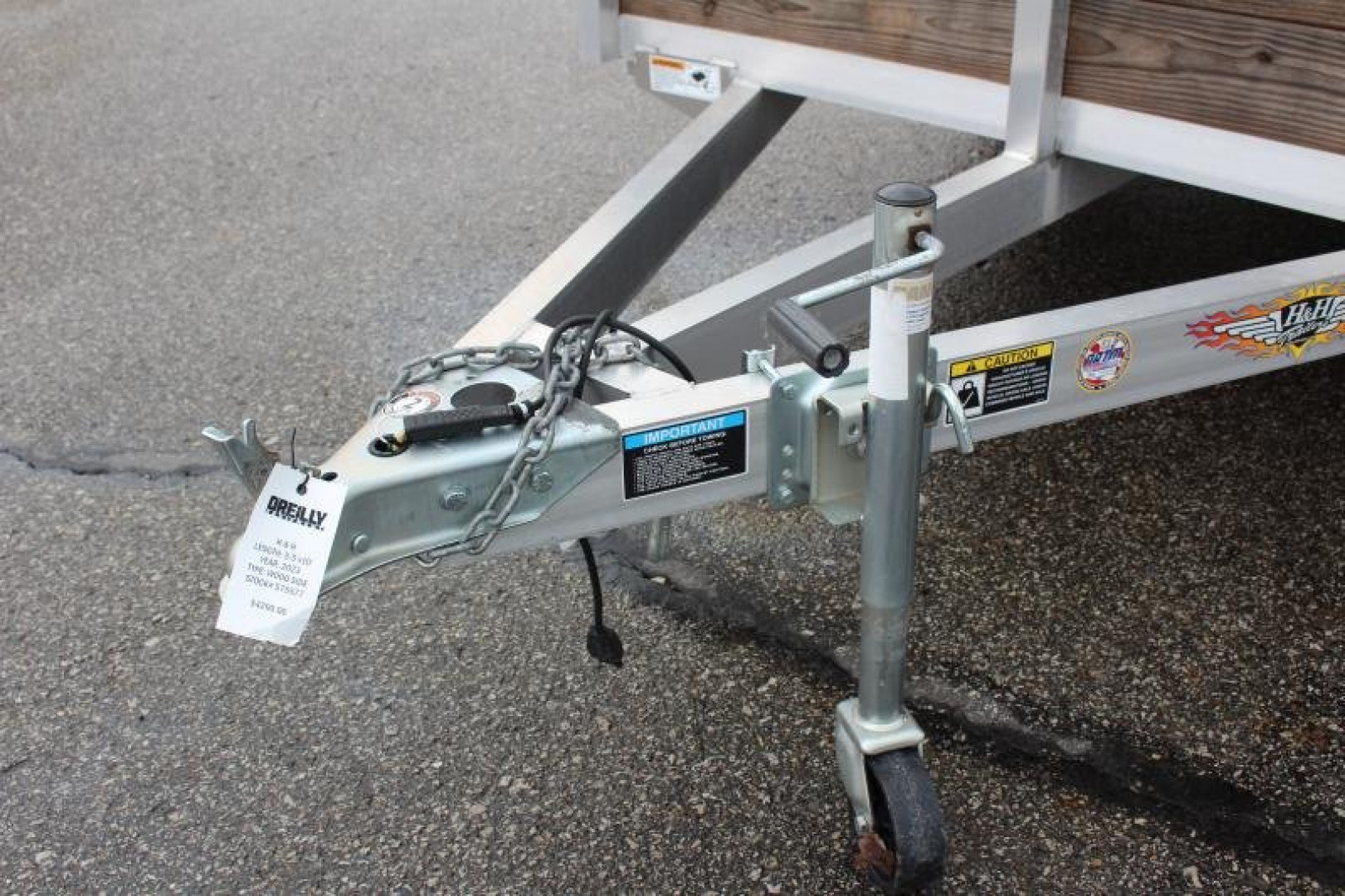 New 2026 H & H 5' 5" x 10' Aluminum Wood Side Utility Trailer - BiFold Ramp - 2990# GVW