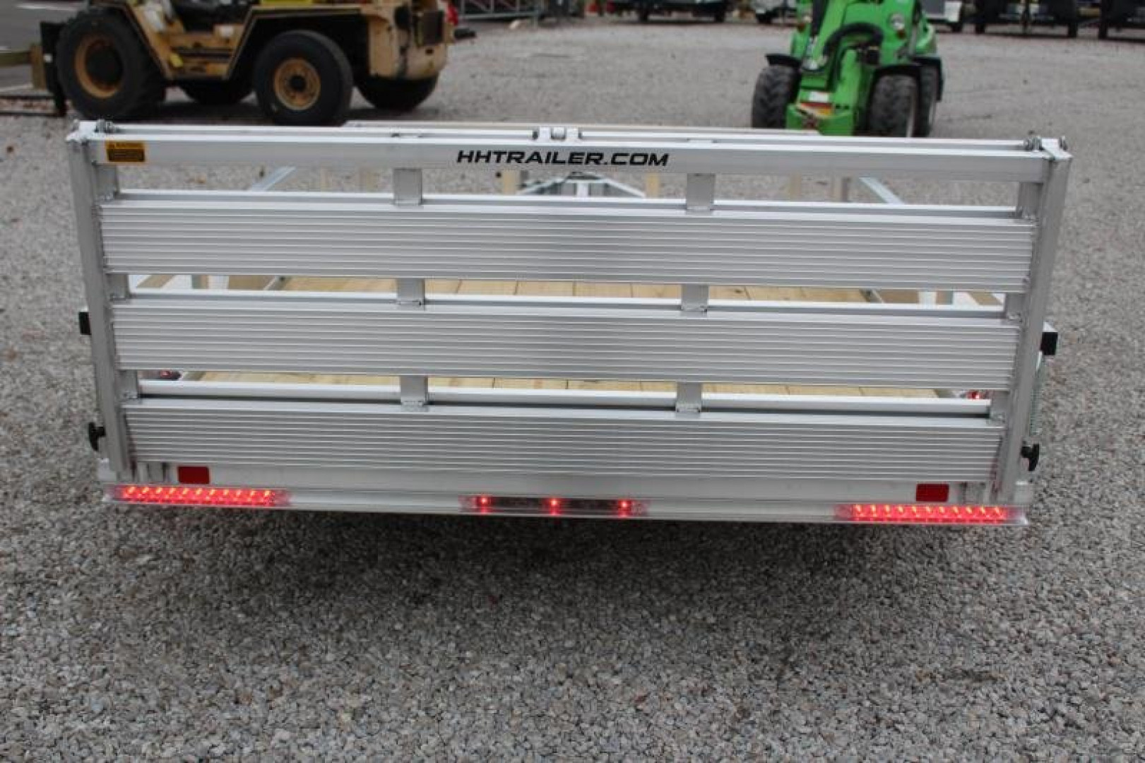 New 2026 H & H 6.4' x 10' Aluminum Utility Trailer - BiFold Ramp - 2990# GVW