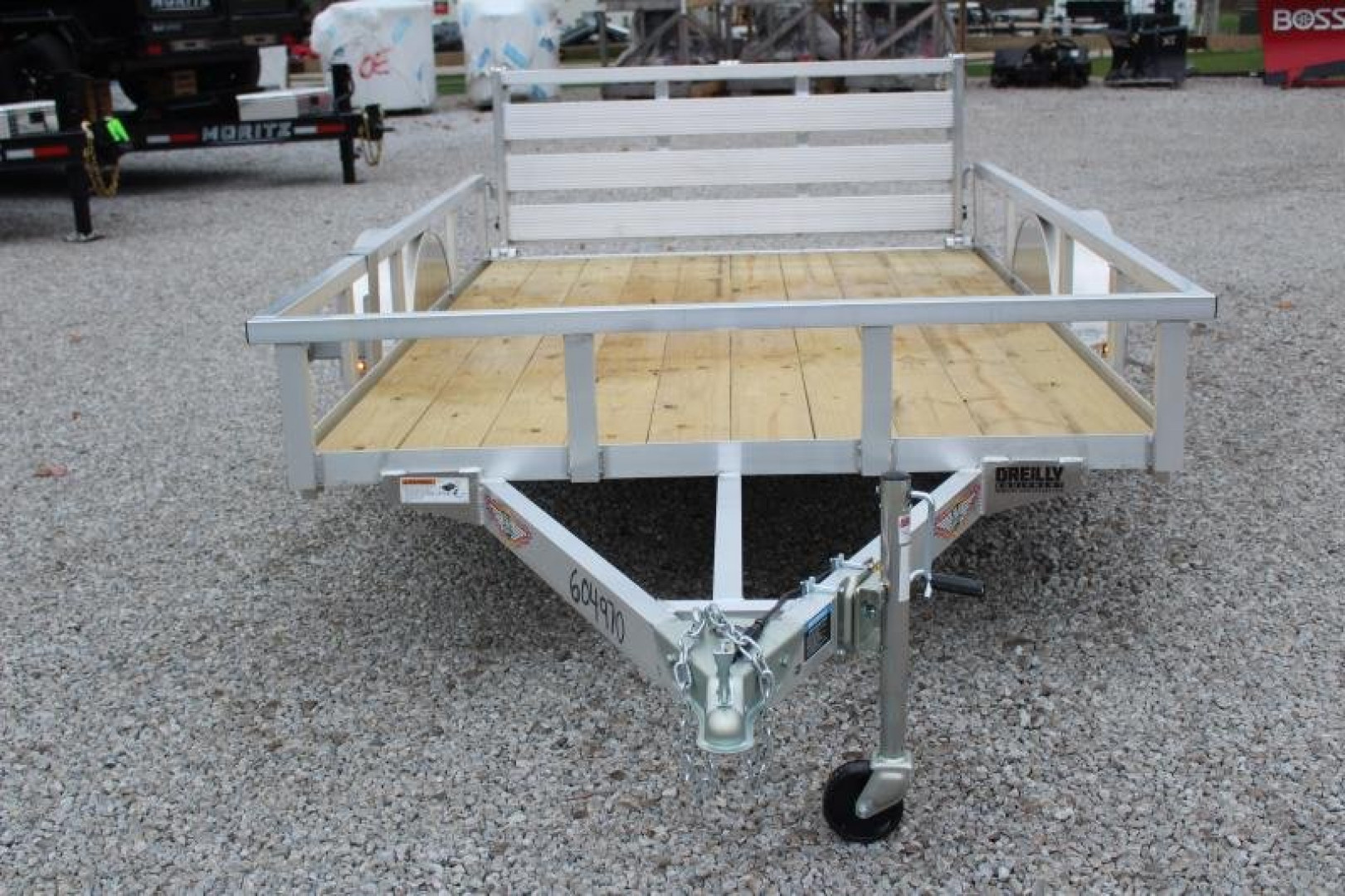 New 2026 H & H 6.4' x 10' Aluminum Utility Trailer - BiFold Ramp - 2990# GVW