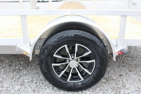 New 2026 H & H 6.4' x 10' Aluminum Utility Trailer - BiFold Ramp - 2990# GVW