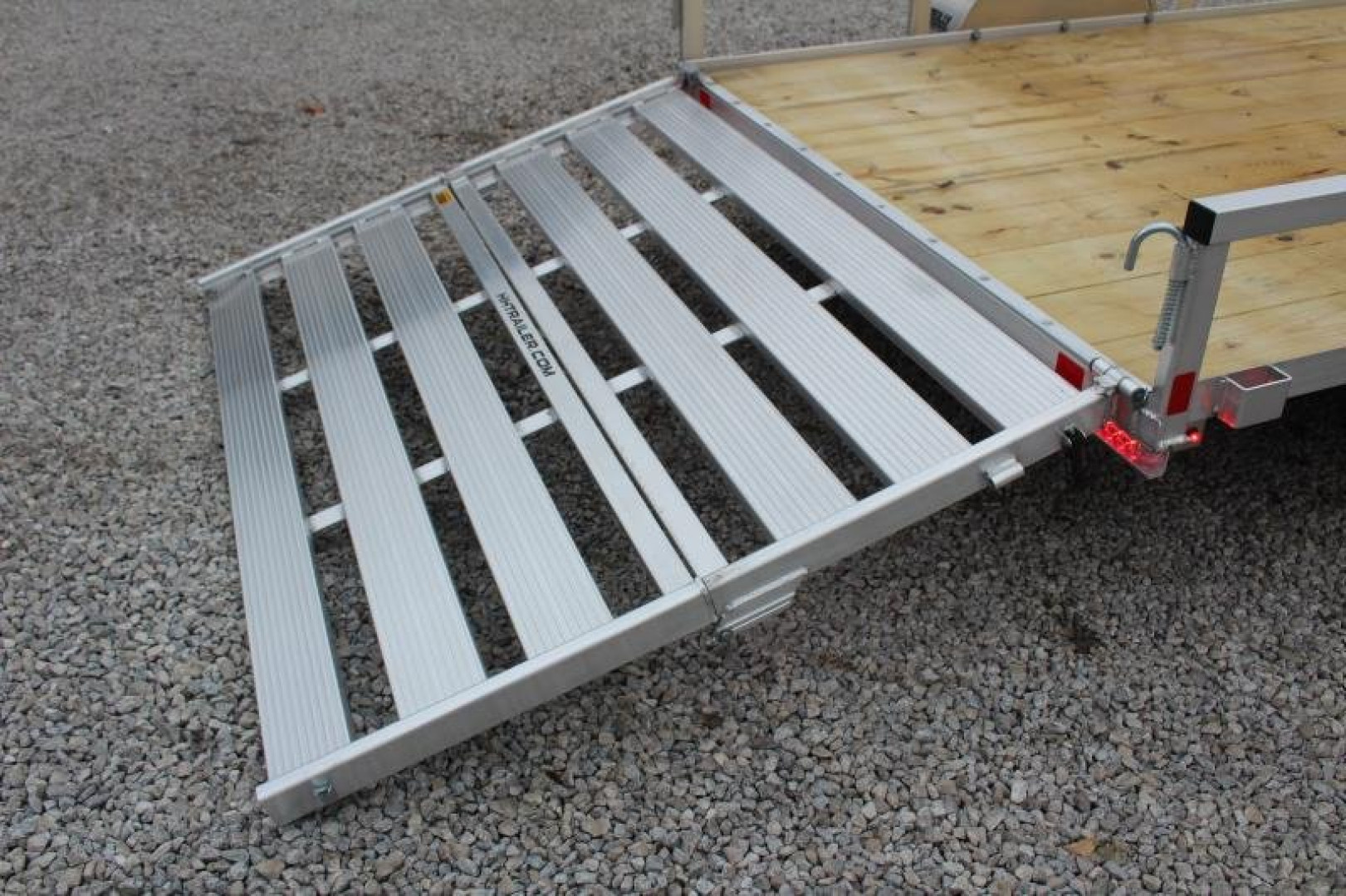 New 2026 H & H 6.4' x 10' Aluminum Utility Trailer - BiFold Ramp - 2990# GVW
