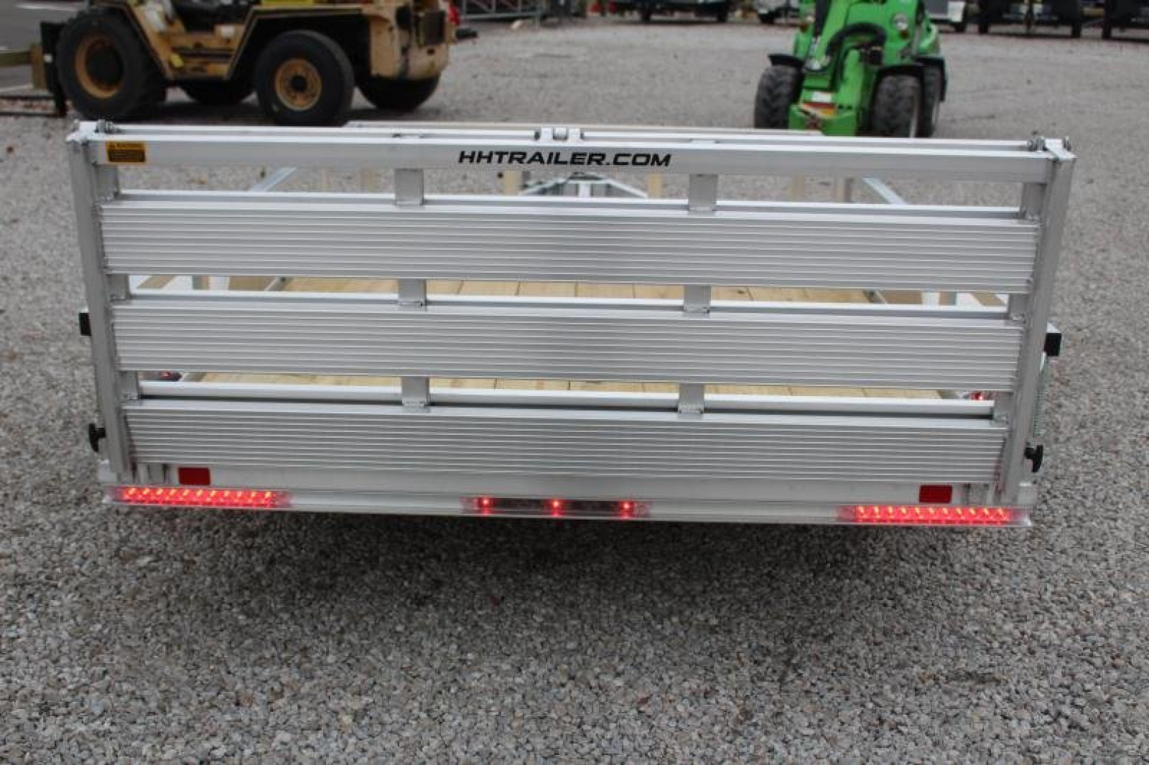 New 2026 H & H 6.4' x 10' Aluminum Utility Trailer - BiFold Ramp - 2990# GVW