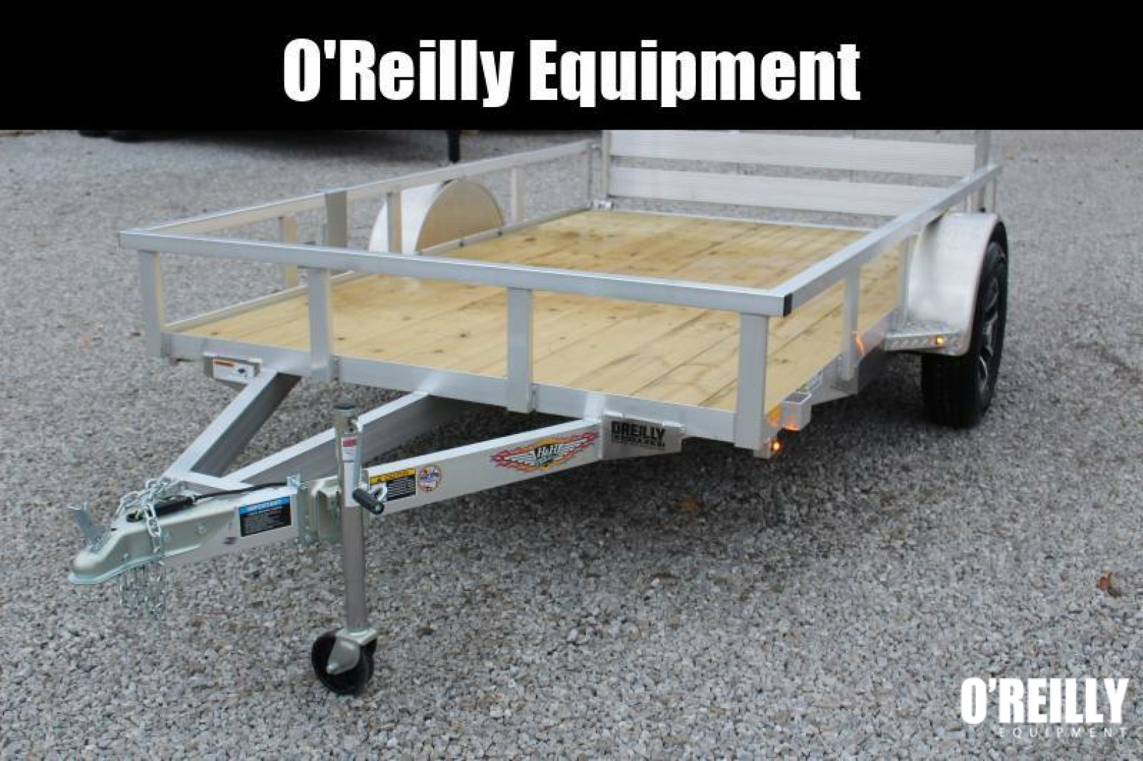 New 2026 H & H 6.4' x 10' Aluminum Utility Trailer - BiFold Ramp - 2990# GVW