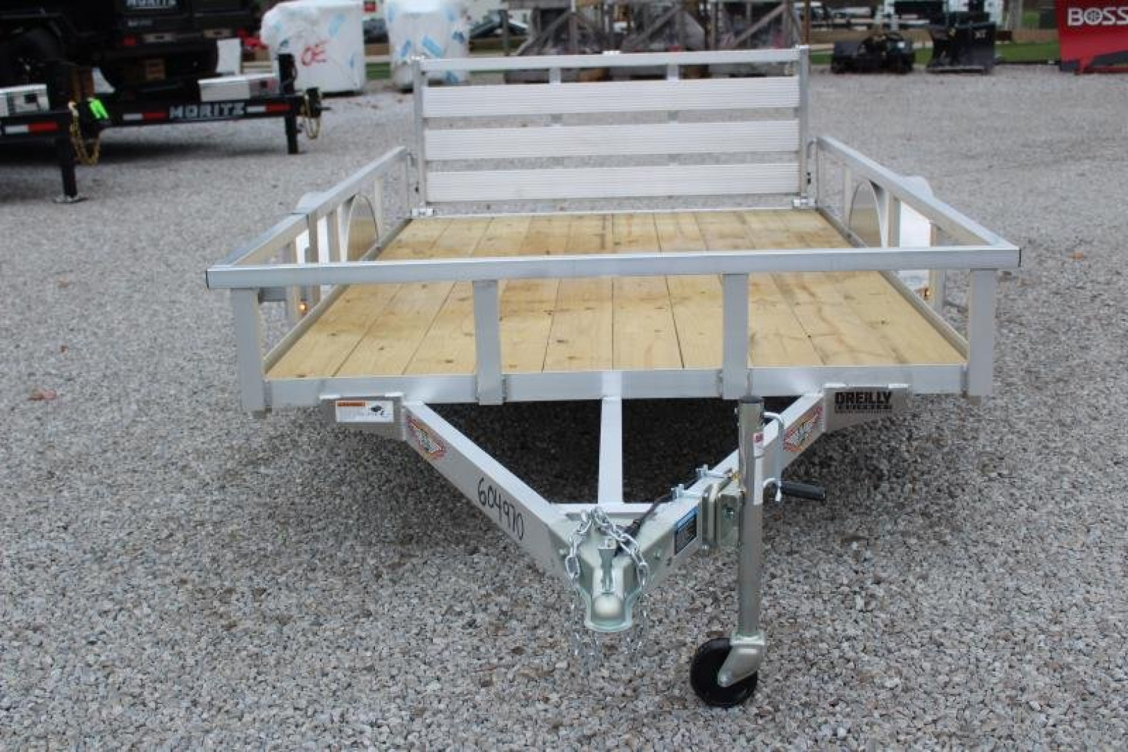 New 2026 H & H 6.4' x 10' Aluminum Utility Trailer - BiFold Ramp - 2990# GVW