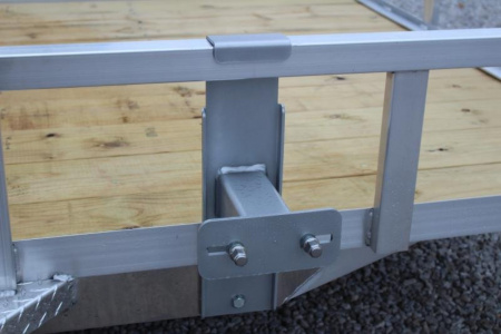 New 2026 H & H 6.4' x 10' Aluminum Utility Trailer - BiFold Ramp - 2990# GVW