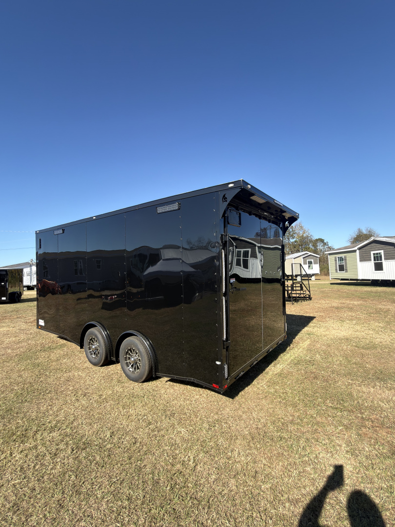 New 2026 Spartan Cargo 8.5x18TA Blackout Rear Wing Spoiler 7'6" Tall Spread Axle Cargo / Enclosed Trailer
