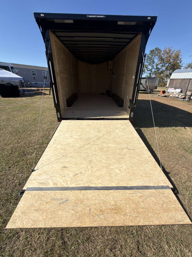 New 2026 Spartan Cargo 8.5x18TA Blackout Rear Wing Spoiler 7'6" Tall Spread Axle Cargo / Enclosed Trailer