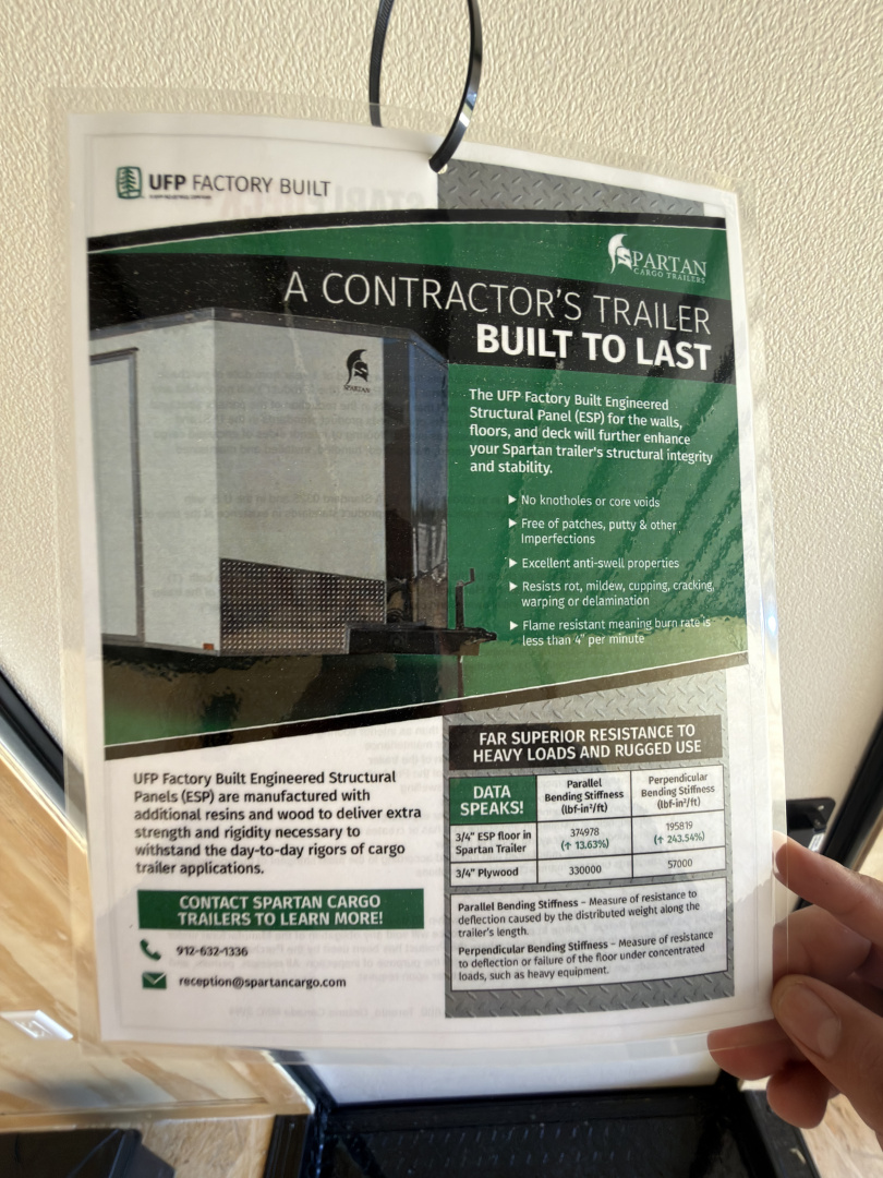 New 2026 Spartan Cargo 8.5x18TA Blackout Rear Wing Spoiler 7'6" Tall Spread Axle Cargo / Enclosed Trailer