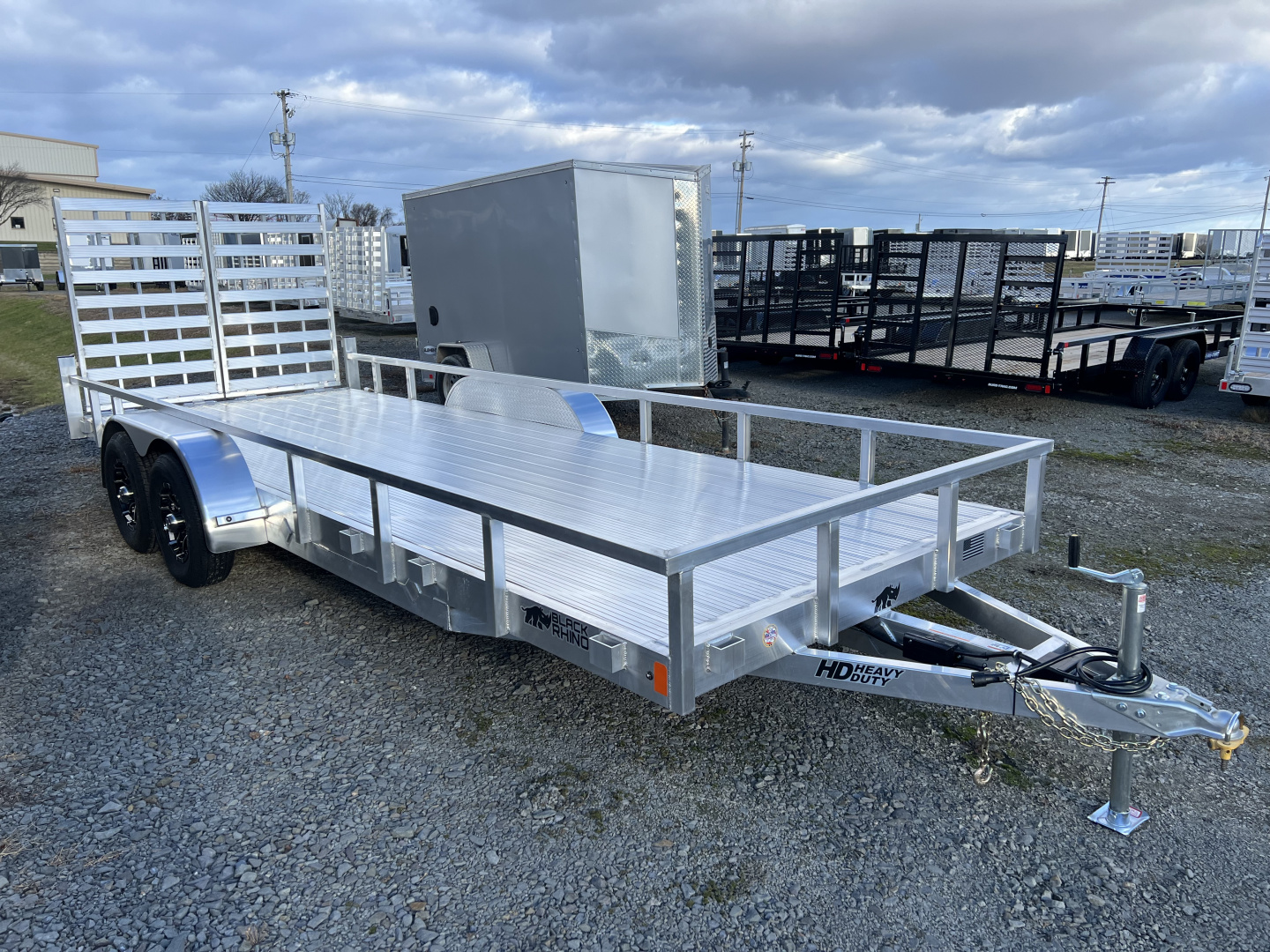 New 2026 Black Rhino 7X20 10K Aluminum Deck Landscape Trailer