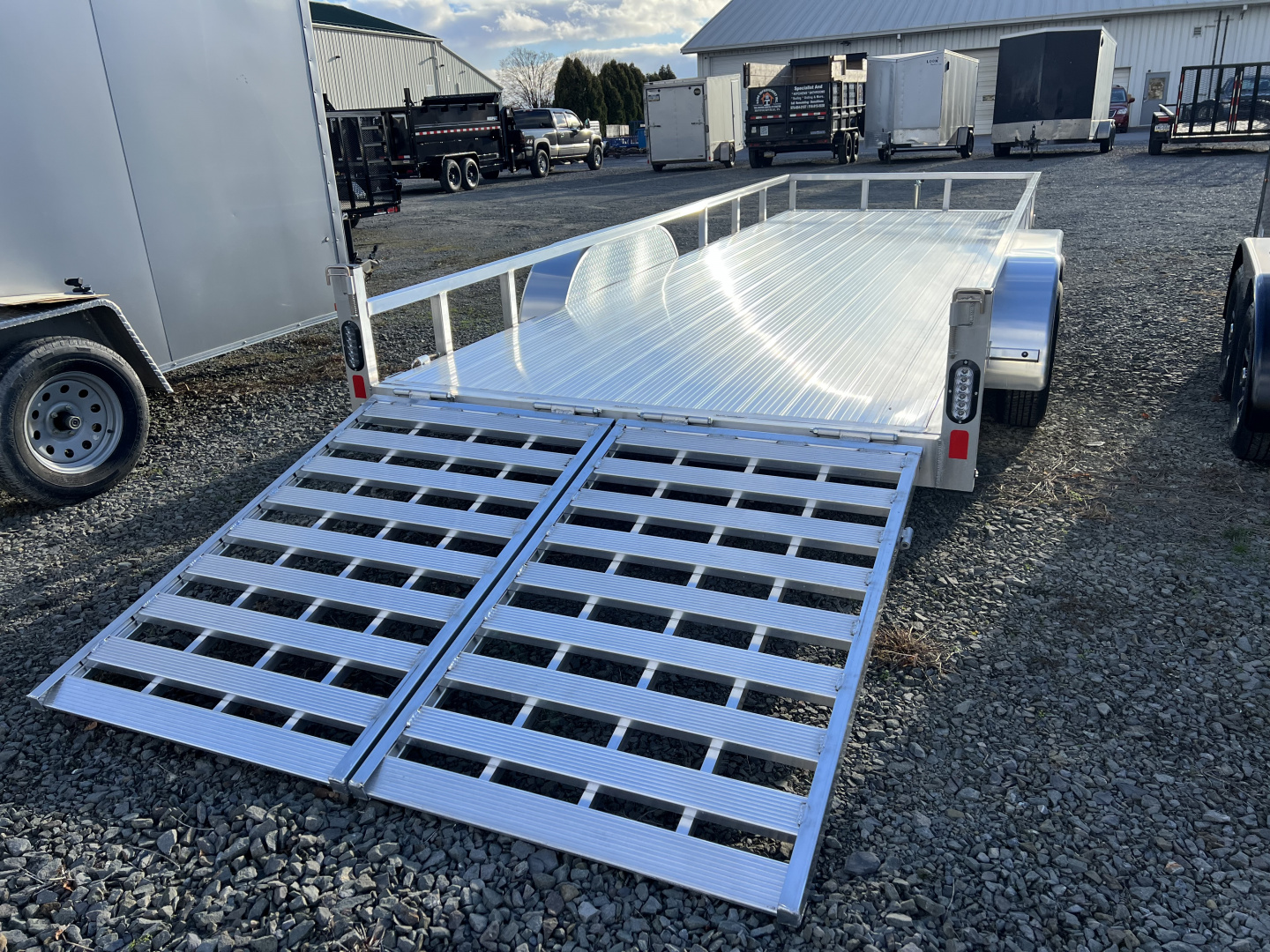 New 2026 Black Rhino 7X20 10K Aluminum Deck Landscape Trailer