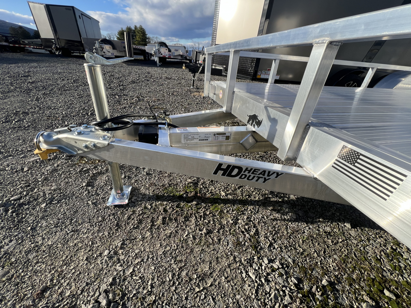 New 2026 Black Rhino 7X20 10K Aluminum Deck Landscape Trailer