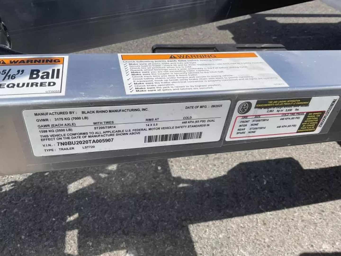 New 2026 Black Rhino 7X20 7K Landscape Trailer