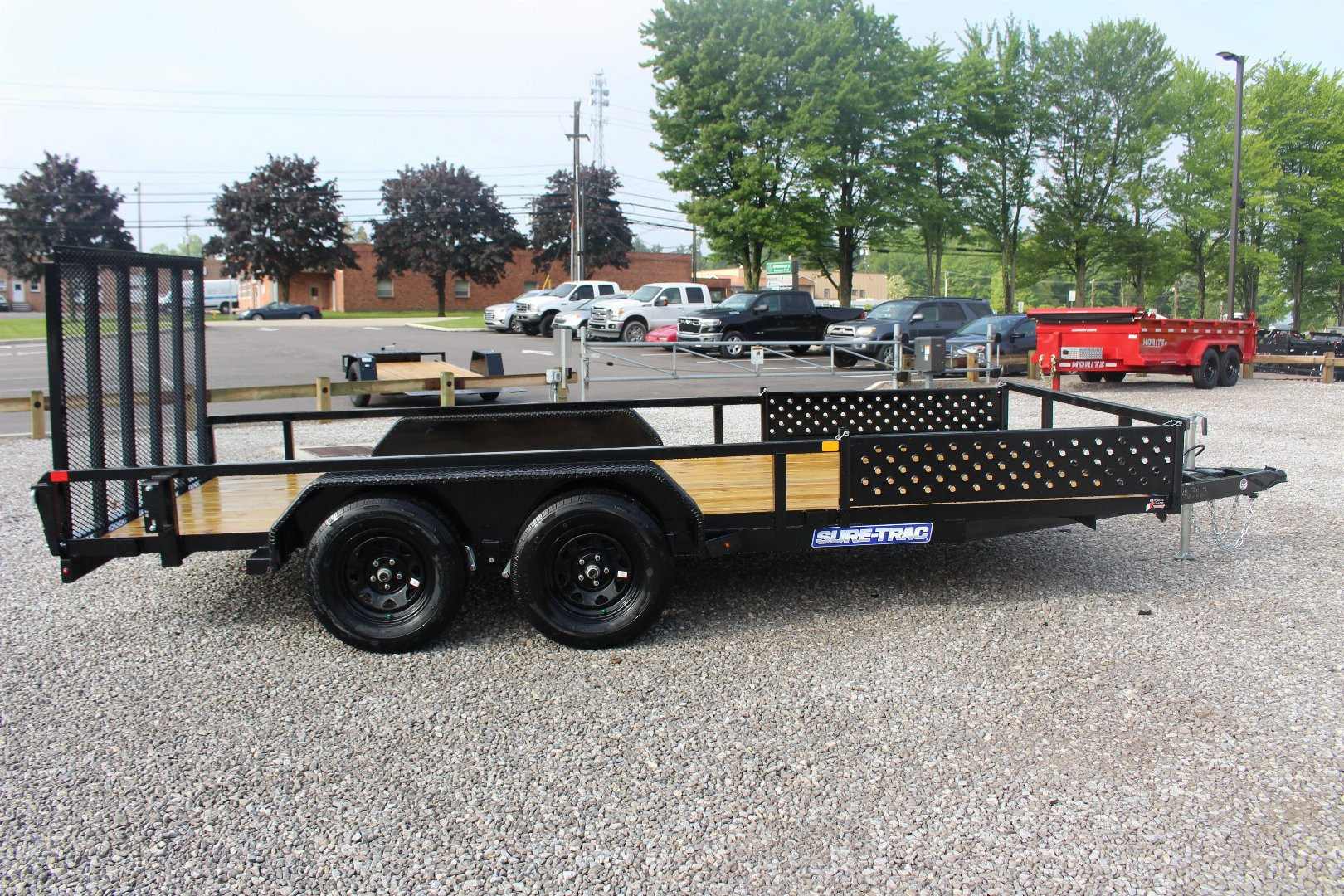 New 2026 Sure-Trac 7' x 16' Tandem Axle Tube Top ATV Trailer - 7000# GVW