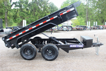 New 2026 Sure-Trac 5' x 10' Low Profile Homeowner Dump Trailer 7K TA - Single Ram (NO RAMPS)