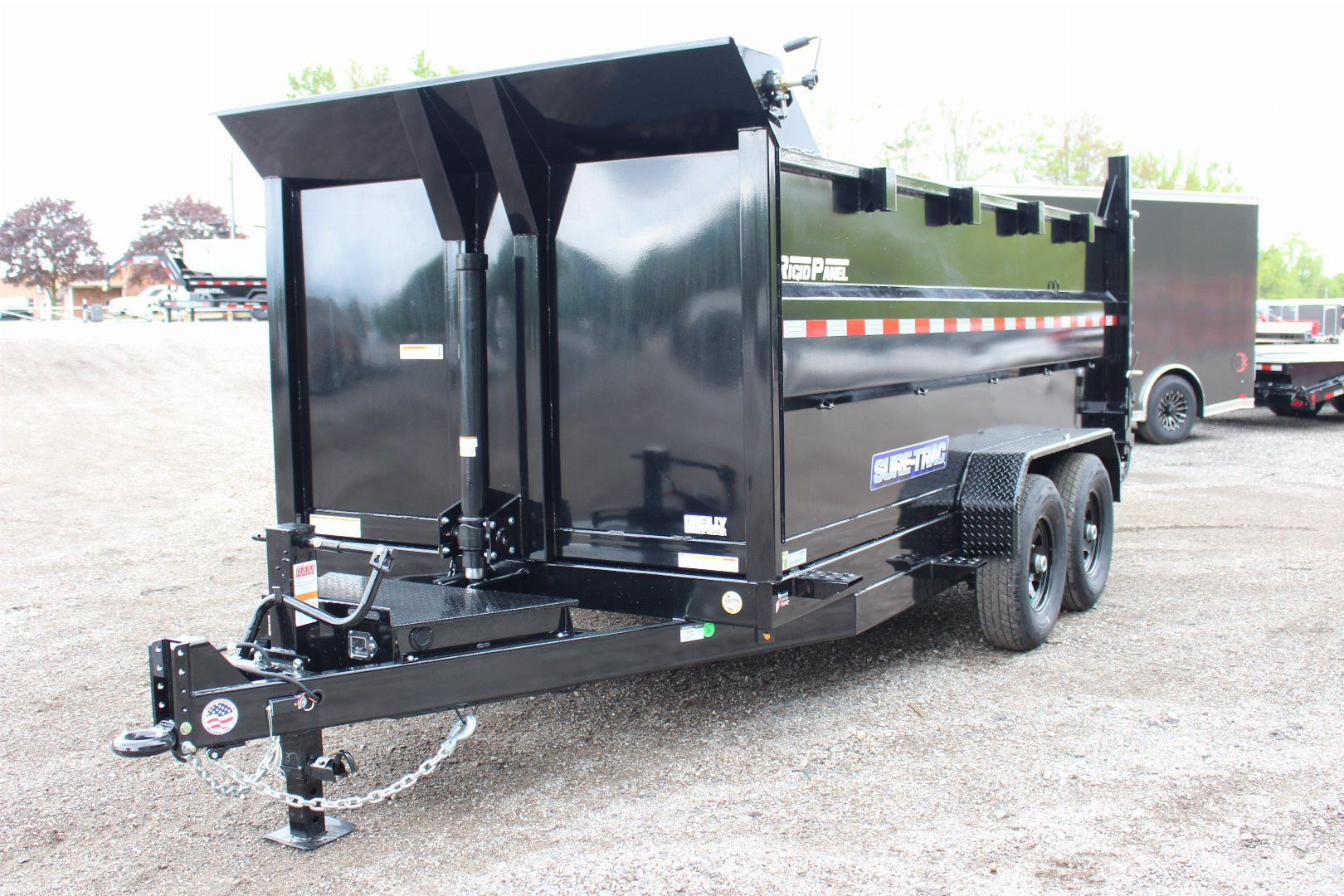 New 2026 Sure-Trac 7' x 14' Hydraulic Dump Trailer - 4' Steel Sides - Telescopic Ram - 14000# GVW