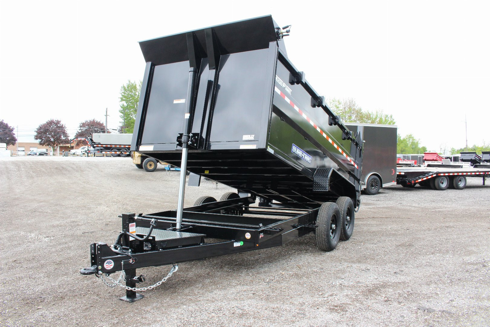 New 2026 Sure-Trac 7' x 14' Hydraulic Dump Trailer - 4' Steel Sides - Telescopic Ram - 14000# GVW
