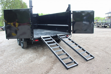 New 2026 Sure-Trac 7' x 14' Hydraulic Dump Trailer - 4' Steel Sides - Telescopic Ram - 14000# GVW